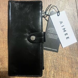 Aimee Kestenberg Black Leather Wallet